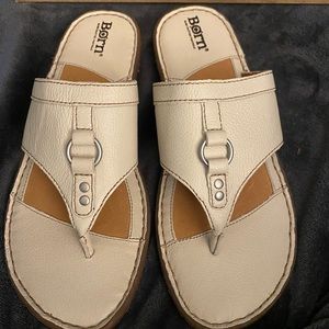 Women’s Born Leather Sandals Quill white 8/ 39